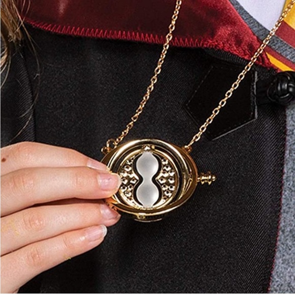 🪄⏳Magical Harry Potter Spinning Time Turner Necklace GOLD - Picture 6 of 14